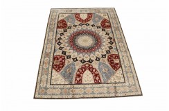 Kwiatowy ręcznie tkany dywan Tabriz z Indii wełniany kolorowy 170x240cm