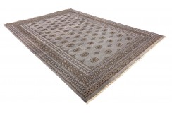 Oryginalny dywan Buchara z Pakistanu 100% wełna 250x350cm szary