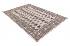 Oryginalny dywan Buchara z Pakistanu 100% wełna 170x250cm szary