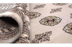 Oryginalny dywan Buchara z Pakistanu 100% wełna 170x250cm szary