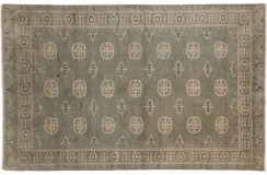 Buchara 3Ply dywan ręcznie tkany z Pakistanu 100% wełna zielony ok 140x220cm