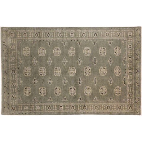 Buchara 3Ply dywan ręcznie tkany z Pakistanu 100% wełna zielony ok 140x220cm
