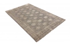 Oryginalny dywan Buchara z Pakistanu 100% wełna 140x220cm szary