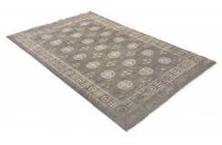 Oryginalny dywan Buchara z Pakistanu 100% wełna 140x220cm szary