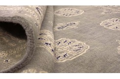 Oryginalny dywan Buchara z Pakistanu 100% wełna 140x220cm szary