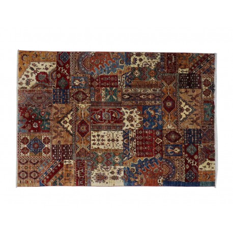 Dywan Ziegler Khorjin Arijana Shaal Gabbeh 100% wełna kamienowana ręcznie tkany luksusowy 210x290cm kolorowy w kwatery