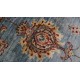 Dywan Ziegler Classic 100% wełna kamienowana ręcznie tkany luksusowy 250x350cm niebieski ornamenty