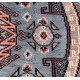 Buchara dywan okrągły ręcznie tkany z Pakistanu 100% wełna szary ok 60x60cm
