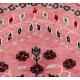 Buchara dywan okrągły ręcznie tkany z Pakistanu 100% wełna różowy ok 60x60cm