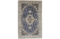 Ręcznie tkany dywan Nain z Iranu 100% wełna 170x270cm niebieski perski