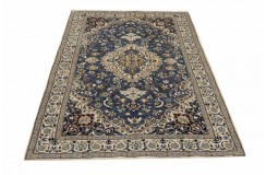Ręcznie tkany dywan Nain 9la Habibian z Iranu 170x270cm granatowy