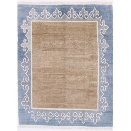 Salonowy dywan ręcznie tkany 210x260cm oryginalny z Tybetu brązowy