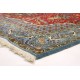 Perski luksusowy dywan KOM (GHOM) ręczne tkany 140x200cm 100% wełna kwatowy gustowny czerwony