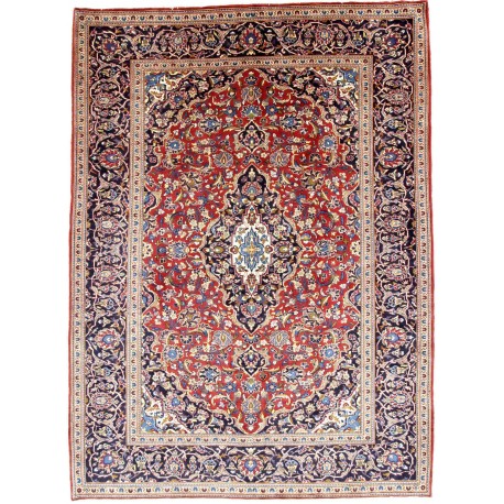 Piękny oryginalny dywan Kashan (Keszan) z Iranu z medalionem wełna 200x300cm perski klasyk