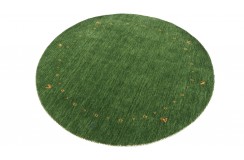 100% wełna gruby dywan handloom z indii  zielony okrągły 2x2m