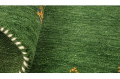100% wełna gruby dywan handloom z indii  zielony okrągły 2x2m