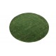 Gładki 100% wełniany dywan Gabbeh Handloom okrągły zielony 120x120cm etniczne wzory