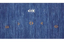 100% wełna gruby dywan handloom z indii niebieski okrągły 150x150cm