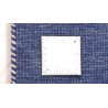 100% wełna gruby dywan handloom z indii niebieski okrągły 150x150cm