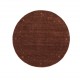 Gładki 100% wełniany dywan Gabbeh Handloom okrągły brązowy 200x200cm etniczne wzory