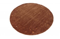 100% wełna gruby dywan handloom z indii brązowy okrągły 150x150cm