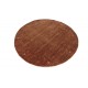 Gładki 100% wełniany dywan Gabbeh Handloom okrągły brązowy 120x120cm etniczne wzory