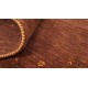 Gładki 100% wełniany dywan Gabbeh Handloom okrągły brązowy 120x120cm etniczne wzory
