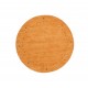 Gładki 100% wełniany dywan Gabbeh Handloom okrągły pomarańczowo-żółty 200x200cm etniczne wzory