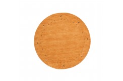 Gładki 100% wełniany dywan Gabbeh Handloom okrągły pomarańczowo-żółty 150x150cm etniczne wzory