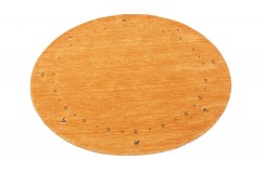 100% wełna gruby dywan handloom z indii  pomarańczowy okrągły 120x120cm