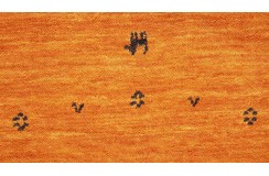 100% wełna gruby dywan handloom z indii pomarańczowy okrągły 80x80cm