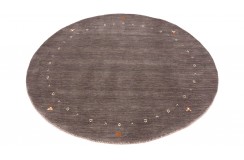100% wełna gruby dywan handloom z indii  fioletowy okrągły 2x2m