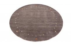 100% wełna gruby dywan handloom z indii fioletowy okrągły 120x120cm