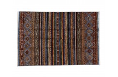 Dywan Ziegler Khorjin Arijana Shaal 100% wełna kamienowana ręcznie tkany luksusowy 150x220cm kolorowy w pasy