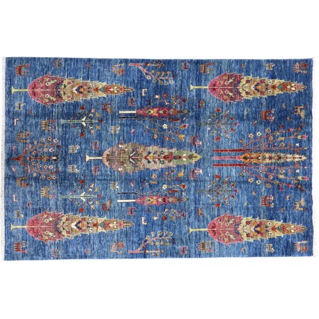 Dywan Ziegler Khorjin Arijana Shaal Gabbeh 100% wełna kamienowana ręcznie tkany luksusowy 180x240cm kolorowy drzewa
