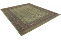 Oryginalny dywan Buchara z Pakistanu 100% wełna 250x300cm zielony