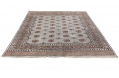 Oryginalny dywan Buchara z Pakistanu 100% wełna 250x250cm szary