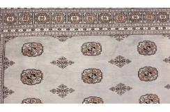 Oryginalny dywan Buchara z Pakistanu 100% wełna 250x250cm szary