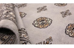 Oryginalny dywan Buchara z Pakistanu 100% wełna 250x250cm szary