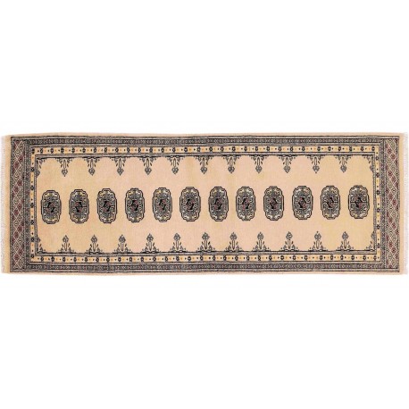 Buchara dywan ręcznie tkany z Pakistanu 100% wełna beżowy ok 60x180cm