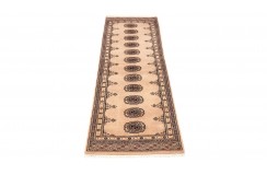 Oryginalny dywan Buchara z Pakistanu 100% wełna 60x180cm beżowy
