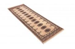 Oryginalny dywan Buchara z Pakistanu 100% wełna 60x180cm beżowy