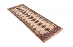 Oryginalny dywan Buchara z Pakistanu 100% wełna 60x180cm beżowy