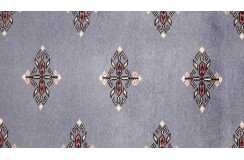 Oryginalny dywan Buchara z Pakistanu 100% wełna 80x240cm niebieski