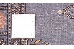 Oryginalny dywan Buchara z Pakistanu 100% wełna 80x240cm niebieski