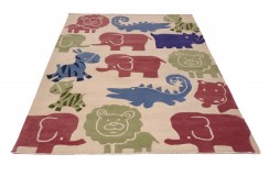 100% wełna gruby dywan z Indii 170x240cm jednorożec designerski