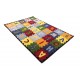 Designerski nowoczesny dywan wełniany dla dzieci Alfabet i cyfry piankowe 170x240cm Indie 2cm gruby