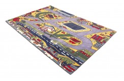100% wełna gruby dywan z Indii 170x240cm w uliczki designerski