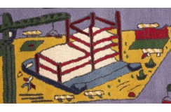 100% wełna gruby dywan z Indii 170x240cm w uliczki designerski