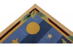 100% wełna gruby dywan z Indii 170x240cm sowy nocą designerski